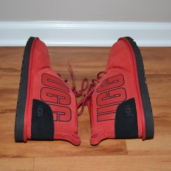 Share UGG Mens Neumel Graphic Outline 1130715 Round Toe Red Chukka Boot Size US - Picture 7 of 10